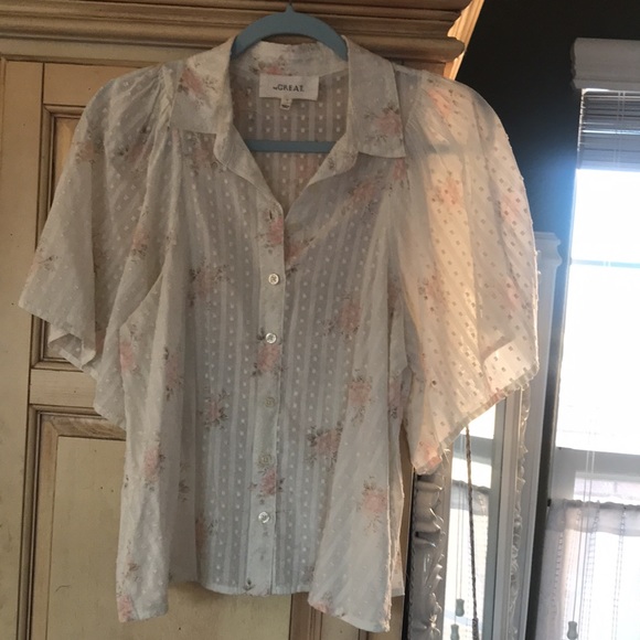 The GREAT sheer angel wing blouse size small - Picture 3 of 6